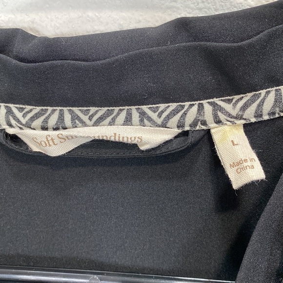 Soft Surroundings Go Lively Convertible Button Front Jacket  Black - Picture 2 of 9